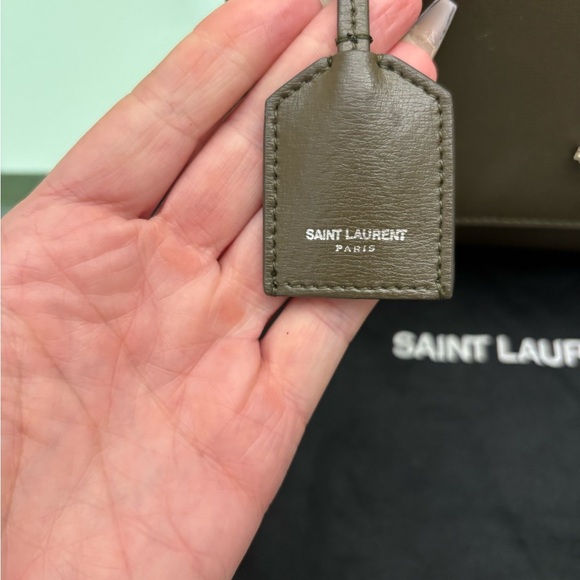 Authentic Saint Laurent Medium Sunset Bag in Olive Green - Picture 3 of 13